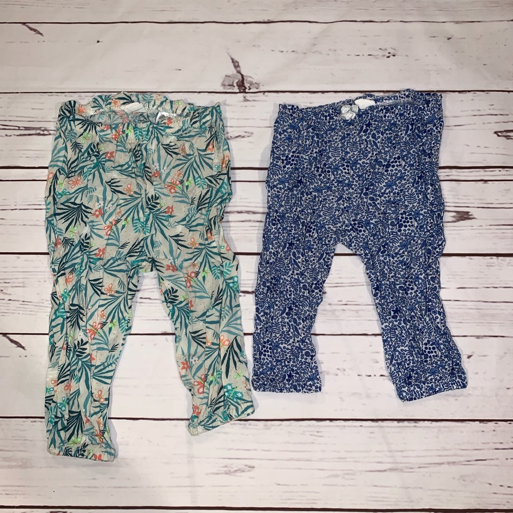 2 pairs of h&m baby girl pants